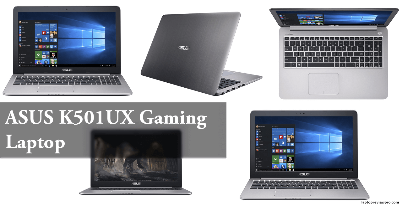 ASUS K501UX Gaming Laptop Black-Silver Metal