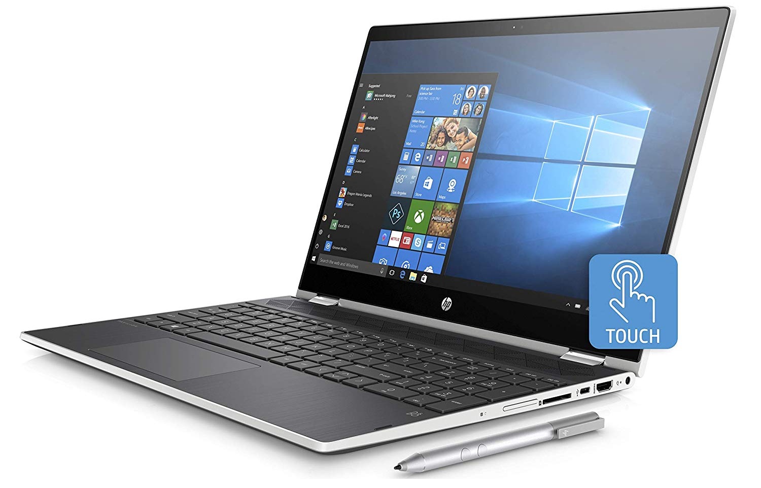 HP 2019 Pavilion x360 Premium 15.6 Inch FHD 1080p 2-in-1 Laptop