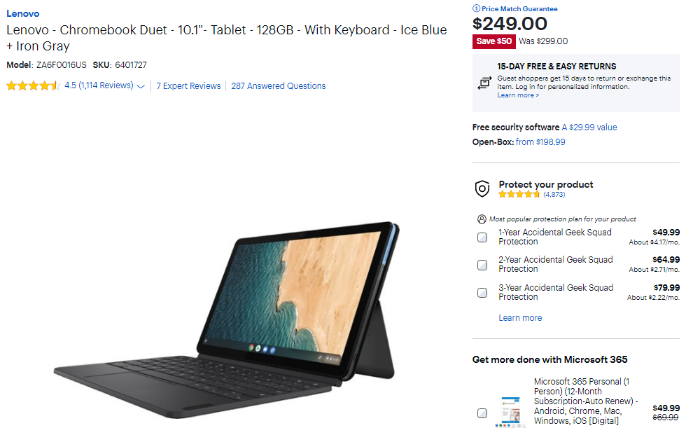 Lenovo Chromebook Duet Discount Offer