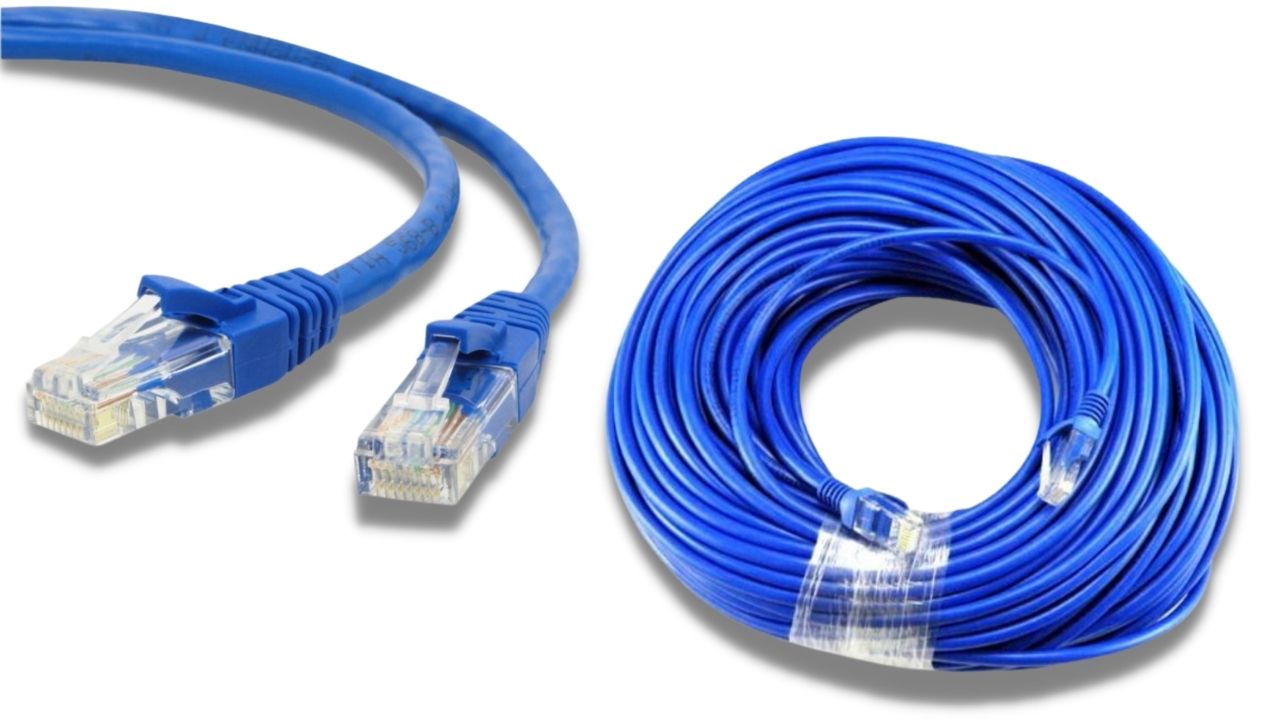 BLUE Gold Plated Cat5 Cable (50Ft)