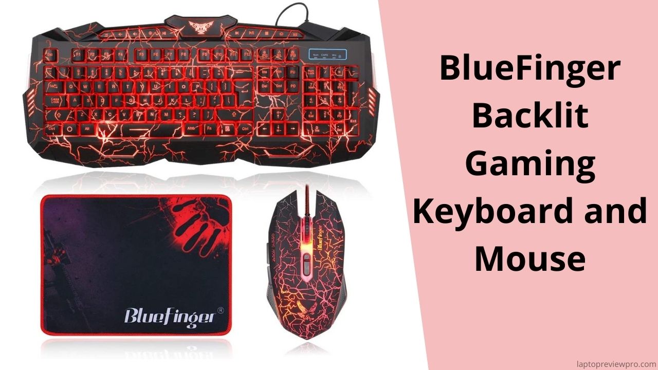 BlueFinger Backlit Gaming Keyboard and Mouse
