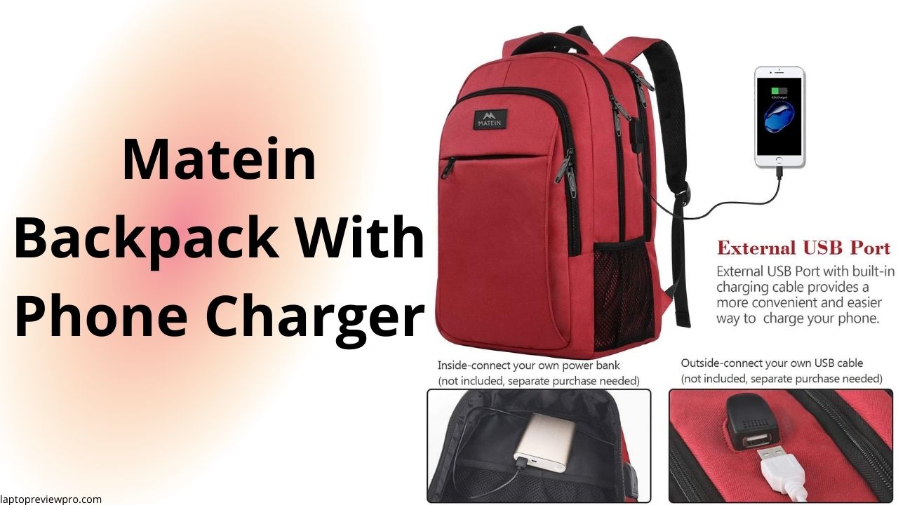 Matein Backpack With Phone Charger
