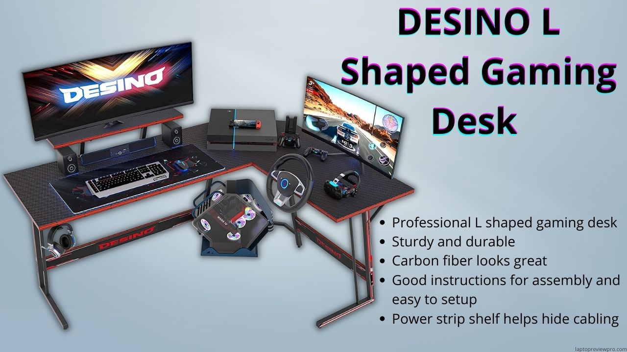 DESINO L Shaped Gaming Desk 