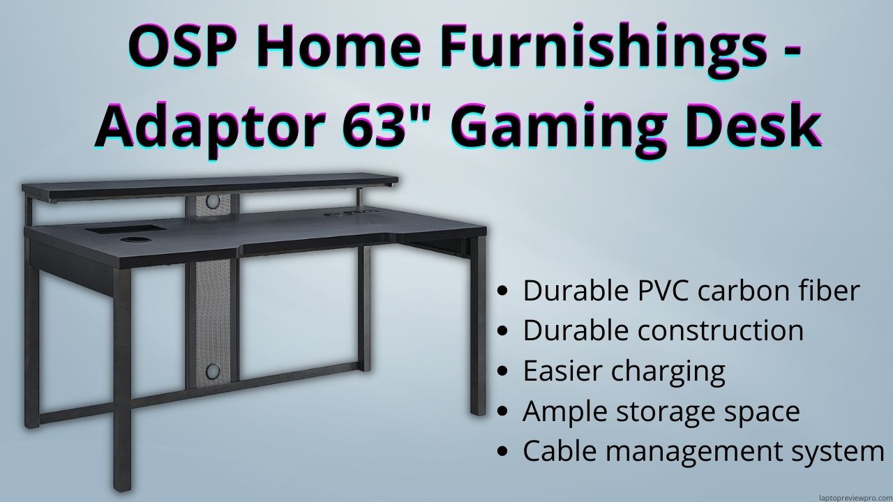OSP Home Furnishings - Adaptor 63" Gaming Desk 