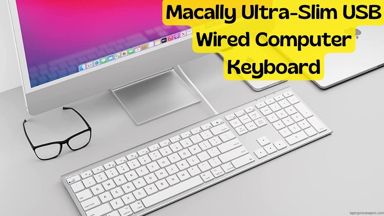 Macally Ultra-Slim USB Wired Computer Keyboard